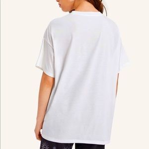 Off White Oversized Graphic Tee-Here Comes the Sun